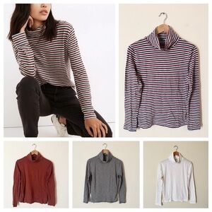 Madewell Whisper Cotton Turtleneck Bundle 4-Pack Size S